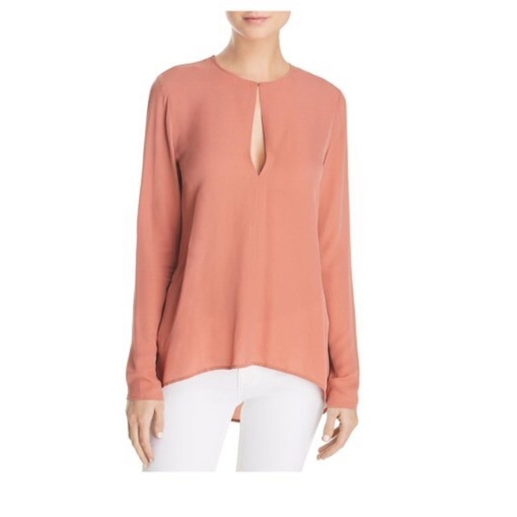 Theory Silk Slit Tunic size S pink russet T115 - Picture 1 of 12